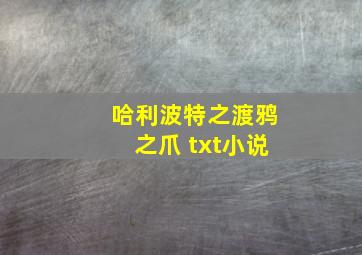 哈利波特之渡鸦之爪 txt小说